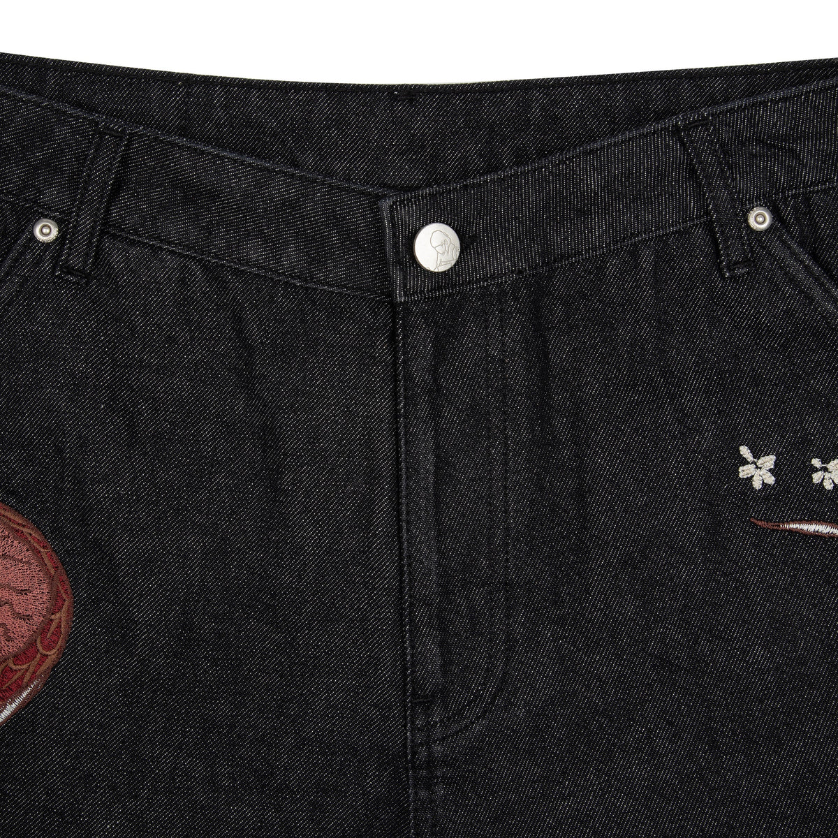 "yakuza" raw Denim black