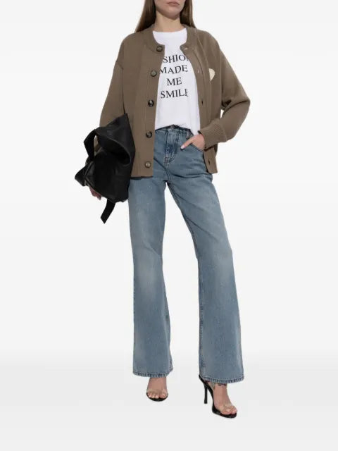 AMI Paris Ami de Coeur logo-patch cardigan
