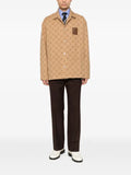 Casablanca monogram-print logo-patch jacket