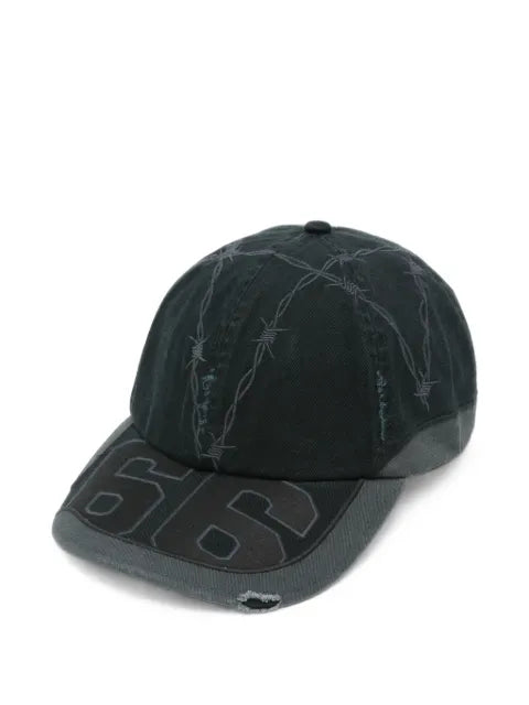 Vans x Slam Jam barbed-wire distressed baseball cap