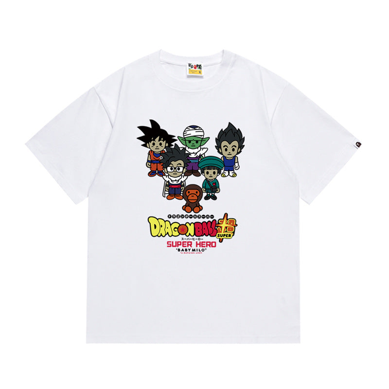 BAPE Ape Head Shark Print Loose Casual Unisex T-Shirt