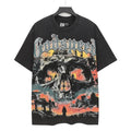 Godspeed Washed Black Skull Graphic T-Shirt